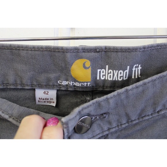 Carhartt Mens‎ Size 42 10" Rugged Flex Rigby Shorts Gray Pockets - Picture 2 of 7